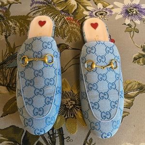 Gucci Canvas GG Monogram Horsebit Mule